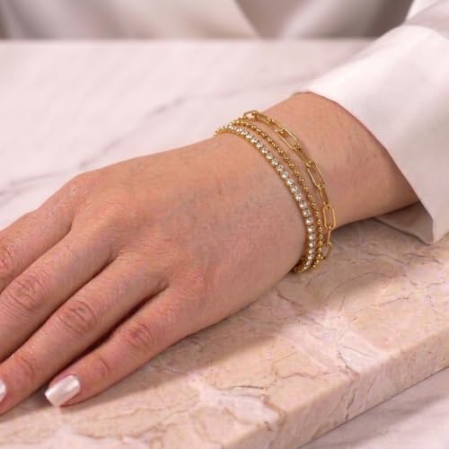 Image of SALTY Anti Tarnish Bracelet for Women | Fancy Bracelet | Jewellery Gifts | Hand Band | Fashion Accessories for Girls | Minimal Jewelry Design | Gift for Rakhi | Gift for Diwali, Christmas, Marriage, Birthday