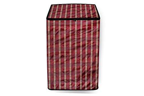Image of Stylista Washing Machine Cover Compatible for LG 8 kg T9077NEDL1 Fully-Automatic Top Load Plaid Red