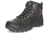 Khombu Men’s Hiking Boots (Jared) Water and Slip Resistant Shoes with Laces, Round Toe, Black, 11