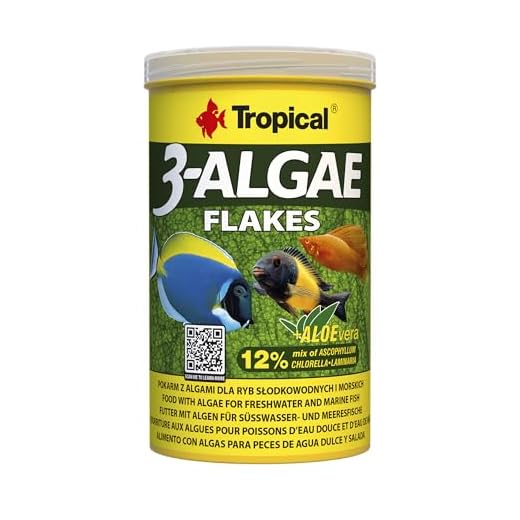 3-Algae Flakes 1000ml / 200g - Alimento con Algas para Peces de Agua Dulce y Salada