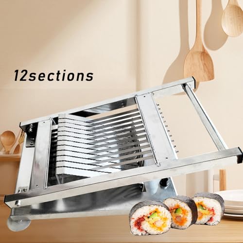 Affettatrice manuale per sushi, in acciaio inox, utensile da taglio per cucina giapponese e preparazione snack