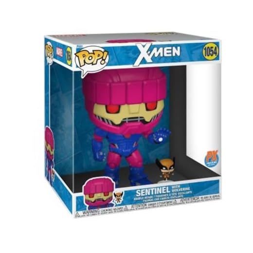 Funko Pop! Jumbo Marvel: X Men - Sentinel with Wolverine* (Special Edition) #1054 Bobble-Head Vinyl Figure