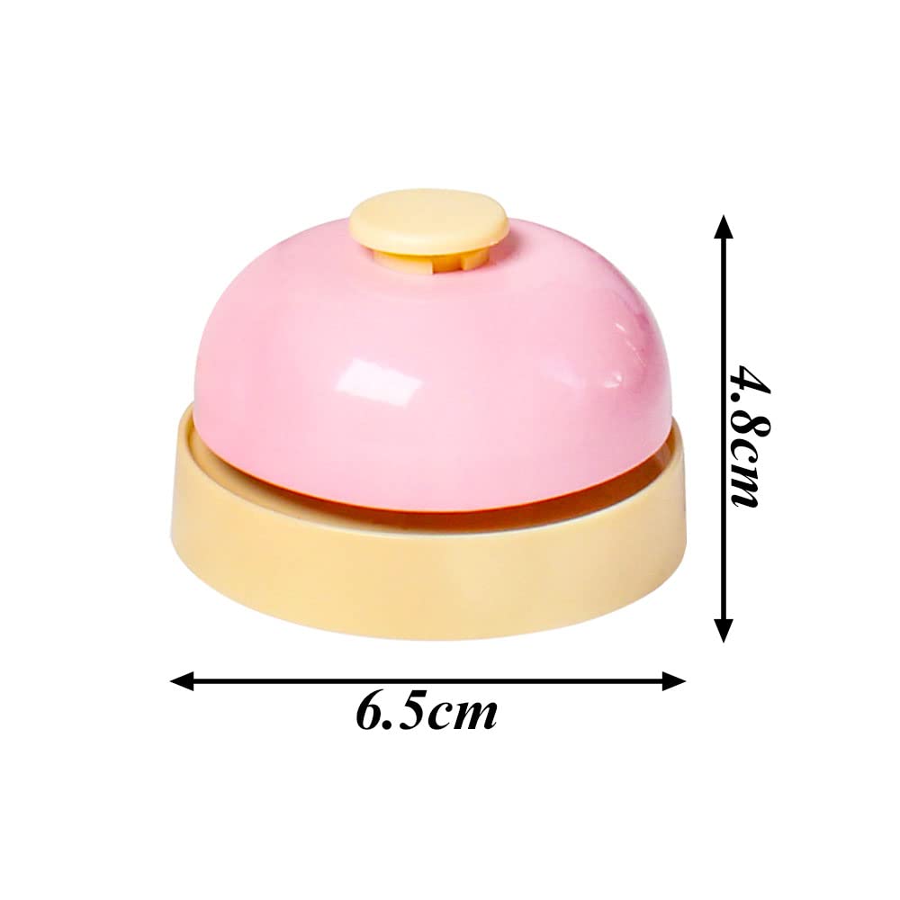 Cloche Metallique 2 Pièces Cloche De Table Sonnette, Service Sonnette De Comptoir, Acier Inoxydable Restaurant Cloche, Pour Hôtel, Cuisine, Bar, Restaurant(Jaune Son De Cloche