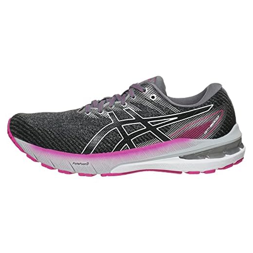 ASICS Women's GT-2000 10 Running Shoes, 8, Sheet Rock/Pink Rave