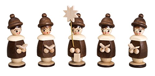 Chanteurs de Carol de Seiffen 5 figurines en bois fait main