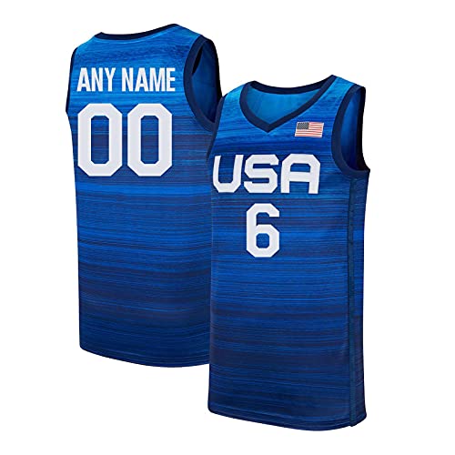 image for INAGWE Custom Basketball Jerseys 2021 USA Basketball Team Sportwear Un