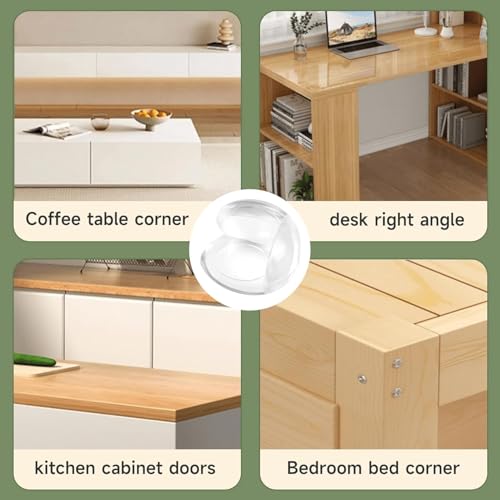 Image of RECLUSE 8 Pcs Super Strong Adhesive Large Baby safty Pre-Glued Corner Protectors and Edge Protection for Child Safety, for Table and Furniture Corners, Bumper Protection for Baby and Children