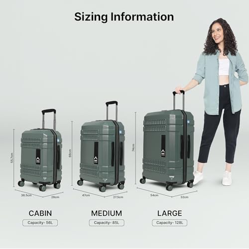 Uppercase Bullet Trolley Bag 56cm Green - Image 6