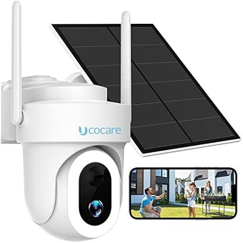 Cámara Vigilancia UCOCARE 2K 4MP Exterior Solar Cover