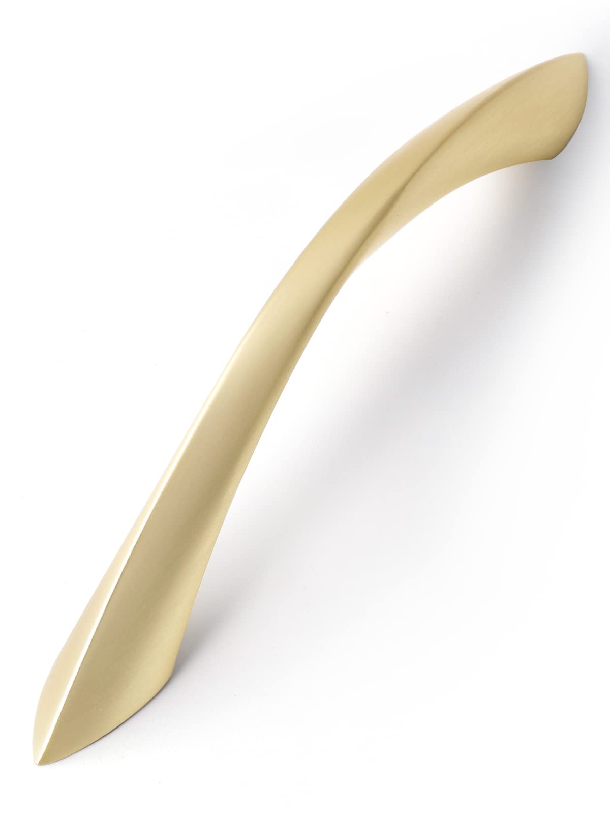 Brushed Gold Cabinet Pulls 5 Inch Arch Twisted Brass Handles Drawer Kitchen Cupboard Bathroom Dresser Cabinet Hardware Zinc Alloy 5 Pack