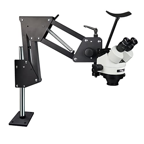 Image of VS-11E Binocular Zoom Multi-Directional Microscope | 10x Widefield Eyepiece | 0.7X-4.5X Zoom Range, 7X-45x Magnification Range | Micro-Inserts Stand with Spring Bracket