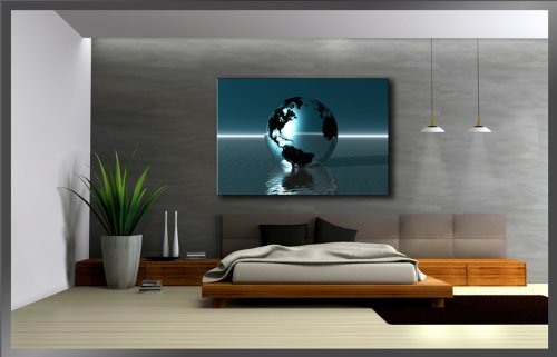 Visario Quadro Su Tela Incorniciato, Dimensioni XXL 120x80 Cm, Con Cornice In Legno Naturale Inclusa, Stampa Artistica Di Alta Qualità, Pronto Da Appendere