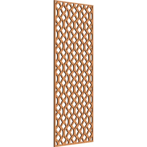 Image of 21 3 /8 inchW x 54 3 /8 inchH x 3 /8 inchT Resort Decorative Fretwork Wood Wall Panels, Cherry
