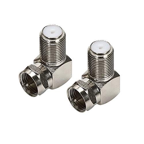 Conector coaxial F ángulo recto macho a hembra x2 miniatura 2