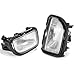 HECASA Pair Fog Lights Compatible with 1991-1995 Toyota MR2 With Halogen Bulbs Clear Glass Fog Lamps DRL Daytime Running Light (Clear Lens+Chrome Housing)