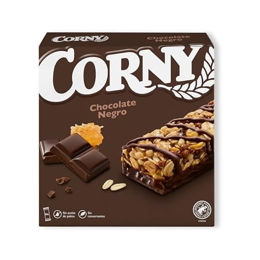 Corny - Barritas de Cereales con Chocolate Negro, Sin aceite de palma ni Conservantes - Pack 6x23gr