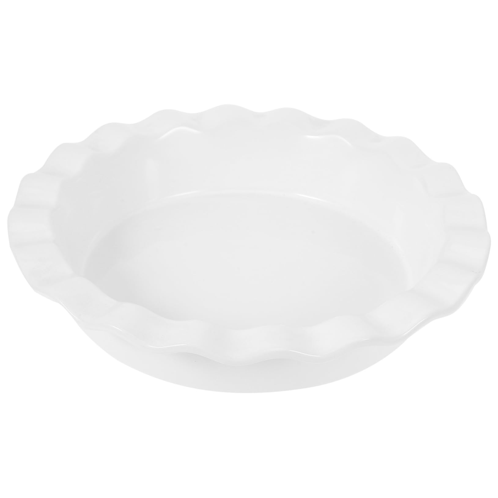 Teglia Rotonda da Forno in Ceramica Bianca, 1 Pezzo