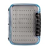 Dr.Fish Fly Fishing Box, Flies Storage Case Waterproof Silicone Double Sided Clam Fishing Jig Boxes Crappie Panfish Trout Small
