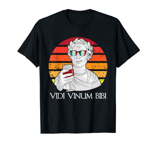 Retro Funny Drinking Vidi Vinum Bibi Red Wine Tasting Winery Camiseta