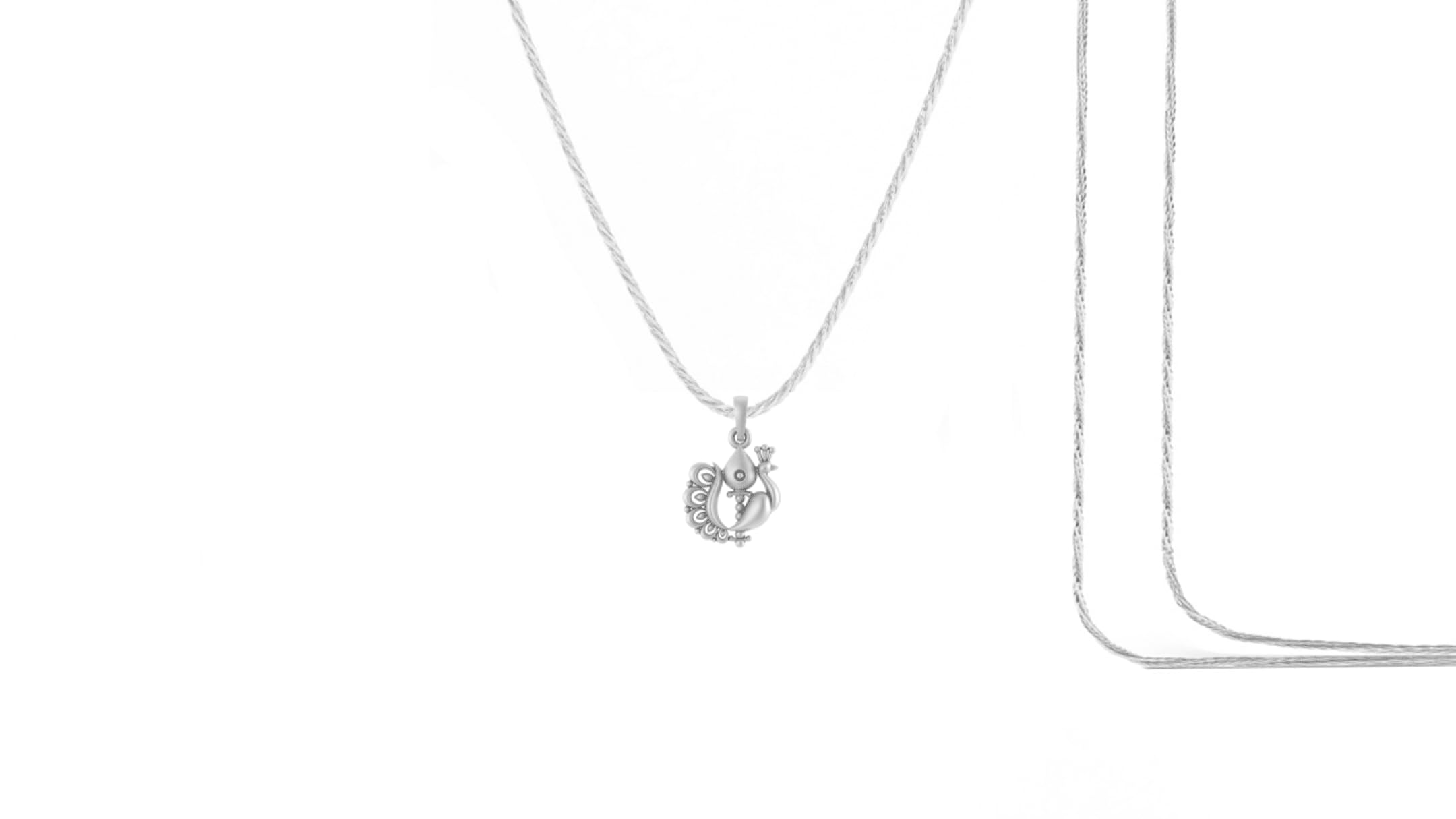 AKSHAT SAPPHIRE God Kartikeya Peacock Sterling Silver (92.5% Purity) Chain Pendant Murugan Peacock Chain Pendant For Good Health and Wealth (Pendant with Rope Chain-22 inches) (B0CQVLWJPQ) Amazon Price History, Amazon Price Tracker
