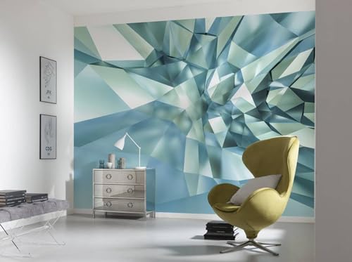 'Komar 8 – 879 Foto Carta Da Parati In Carta "3D Crystal Cave, Dimensione: 368 X 254 Cm (Larghezza X Altezza), 8 Pezzi, Compreso Il Materiale Per, Made In Germany, Bunt - 2