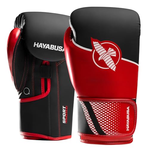 Hayabusa Sport Boxing Gloves - Dual-Splinted - Red/White, 12oz