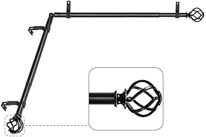 KAMANINA 1 Inch Corner Curtain Rods for Corner Windows