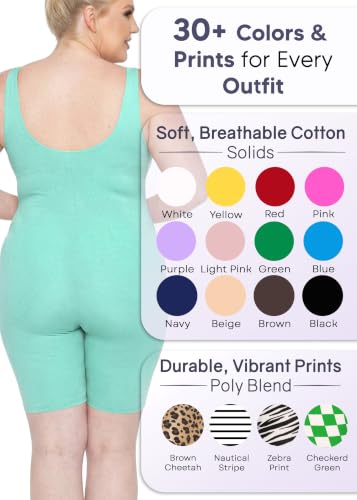 Image of STRETCH IS COMFORT Womens Plus Size Tank Unitard Athletic Rompers For Women
