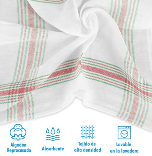 Paños de cocina superabsorbentes CHELY INTERMARKET de algodón suave lavables 3