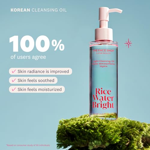 The Face Shop Rice Water Bright Double Cleansing Duo Set with Ceramide, Korean Skin Care, Gentle Face Wash & Pore Control Cleansing Oil, Hydrating, Moisturizing, Vegan Facial Cleanser, Makeup Remover - Image 7