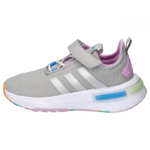 Adidas Unisex - Bambini Racer TR23 Hook And Loop Shoes Kids, Grey Two/Silver Met/Lilac, 39 1/3 Eu - 2