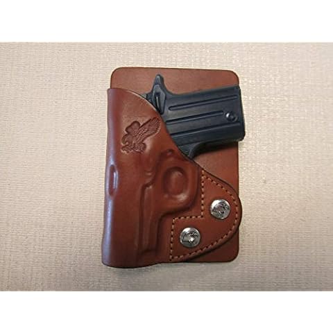 Braids Holsters Fits Sig p238 Formed Brown Leather Wallet & Pocket Holster Cover