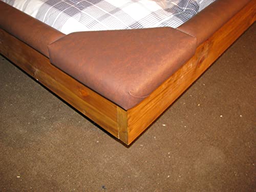 5 Piece Queen Standard Dark Brown Vinyl Padded Rail Caps