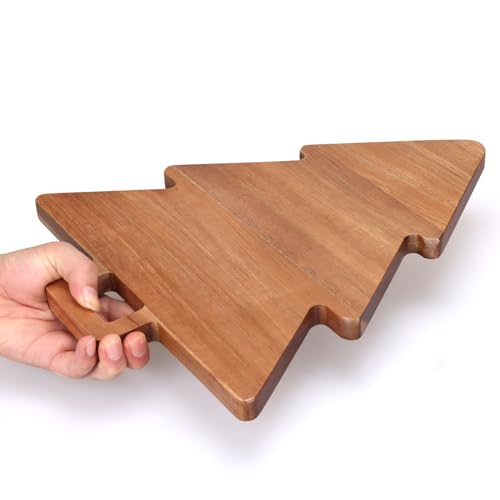 Tabla de cortar decorativa de madera Acacia en forma de árbol miniatura 7