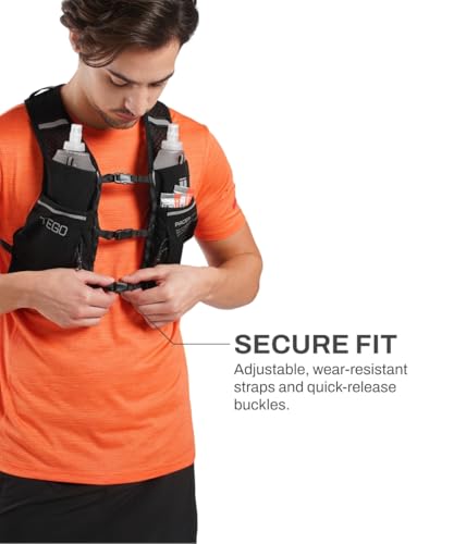 Image of TEGO Pacer Lite Running Hydration Vest | Lightweight Minimalist Running Vest | Compatible with 200 ml / 250 ml / 500 ml Soft Flasks | Reflective | for Running & Training