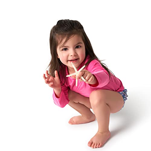 Image of Gerber Baby & Toddler Boys & Girls UPF 50+ Long Sleeve Rashguard Swim Shirt