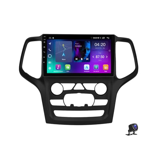 HYNMSM Reproductor MP5 estéreo para Coche Android 13 con navegación, Pantalla táctil de 9 Pulgadas, Radio para Coche para Je-EP Grand Cherokee Limited 2014~2022, Compatible con 4G/WiFi/FM/SWC/DSP