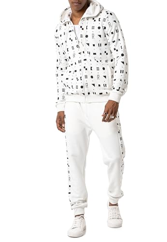 Redbridge Chándal con estampado gráfico de dos piezas con capucha y pantalones de chándal, crudo, S