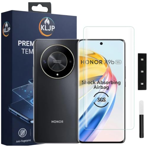 Image of Premium HD+ UV Tempered Glass Screen Protector For Honor X9B (Pack of 1) Full Adhesive UV Curved Screen Protector Case Friendly HD Clarity with installation kit