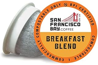 San Francisco Bay Coffee OneCUP Breakfast Blend 80 Ct Medium Roast Compostable Coffee Pods, K Cup Compatible including Keurig 2.0