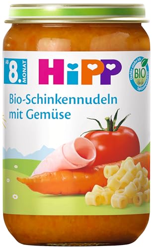HiPP Bio-Schinkennudeln mit Gemüse, 6er Pack (6 x 220 g)