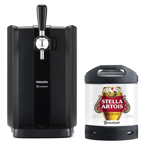 PerfectDraft Black beer bundle with Stella Artois 6L keg Philips home dispenser.