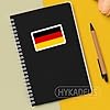 (3Pcs) Germany Flag Stickers – German National Flag Vinyl Decals, Waterproof Sticker for Laptop, Water Bottle, Scrapbook, Phone Case, Travel Gear, 3" x 1.8" #5