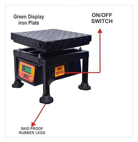 Image of Weighing Scale 100kg x 10g Weight Machine for Shop,12x12 inch for Kirana Store, Fruit Shop, Kitchen and Factories Digital computer kanda 82