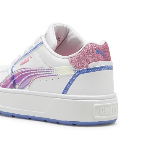 PUMA Unisex-Child, Karmen Rebelle Deep Dive, PUMA White-Fast Pink-Blue Skies, Big Kid, 6