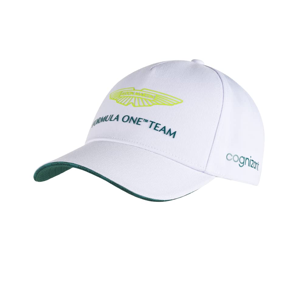 Aston MartinF1, Team Cap, 2023, White, Recycled Repreve Fabric, one Size, Adult, Official Merchandise