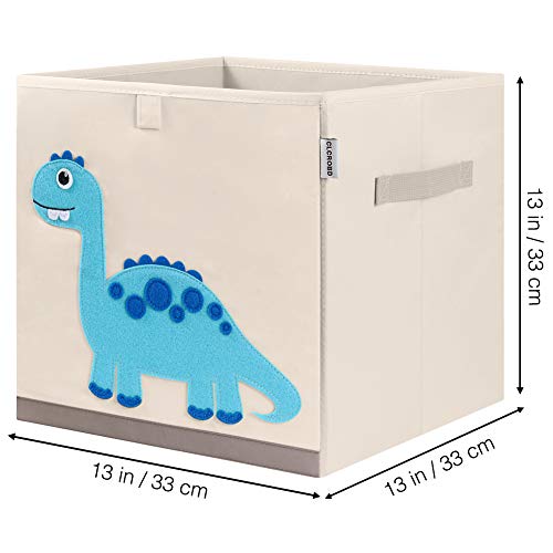 Clcrobd Foldable Animal Cube Storage Bins Fabric Toy Box/Chest/Organizer For Kids Nursery, 13 Inch (Dinosaur) #TOP1