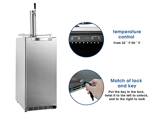 Hck K-90-SUS 15 Inch Kegerator 2 In 1 thumb #3