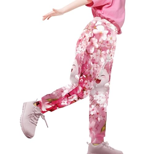 4-15 Year Old Girls' Joggers Sweatpants for Adventure Sports Play Fitness Soft Comfy Athletic Cargo Pants4