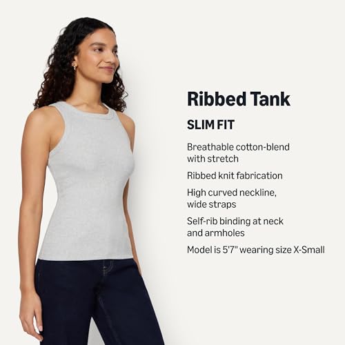 Image of Amazon Essentials Women's Slim-Fit Ribbed Tank Top